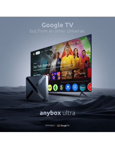 ANYBOX ULTRA Google TV 4K – WiFi 6G, HDR10,...