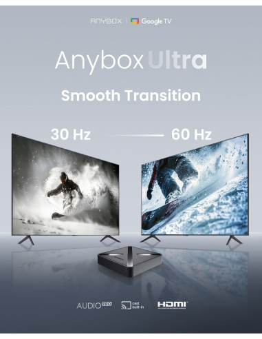 ANYBOX ULTRA Google TV 4K – WiFi 6G, HDR10,...