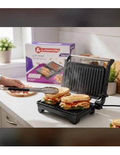 Lamacom panini grille antiadhérent 1500W 180°