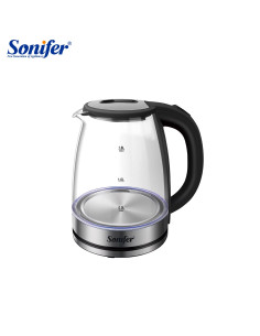 Bouilloire électrique en verre Sonifer SF-2116, 1500 W, lumière LED bleue, 1,8 L 2