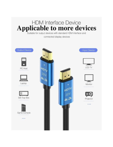Câble HDMI Prémium HDTV 4K UHD High Speed – 5m