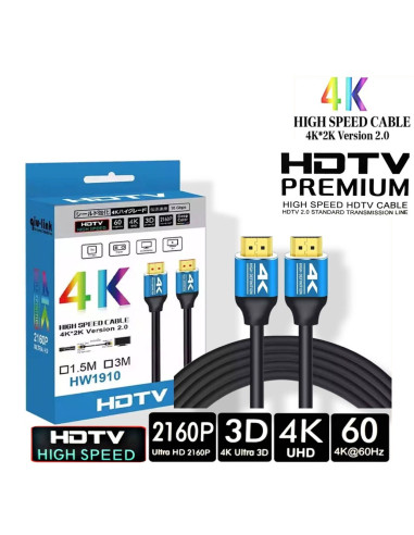 Câble HDMI Prémium HDTV 4K UHD High Speed – 5m