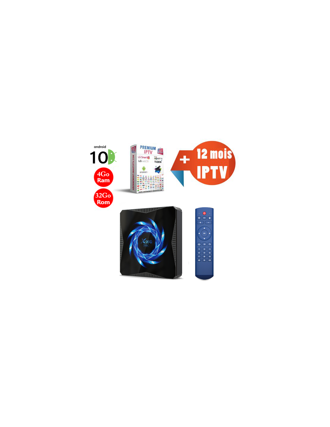 Box TV Android X96Q Avec Abonnement IPTV 24 Mois