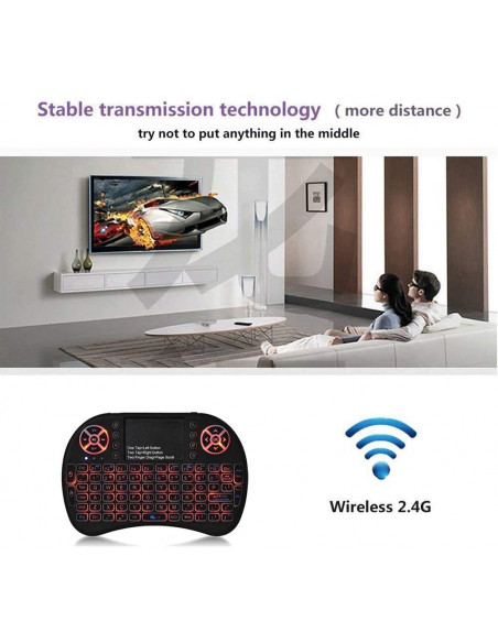 Mini Clavier Sans Fil Touchpad Gaming Claviers pour PC / Smart TV