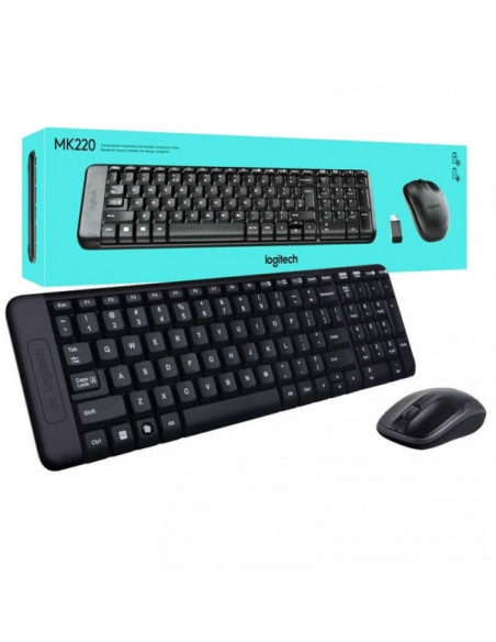 Logitech MK220 Combo Clavier et Souris Sans Fil pour Windows