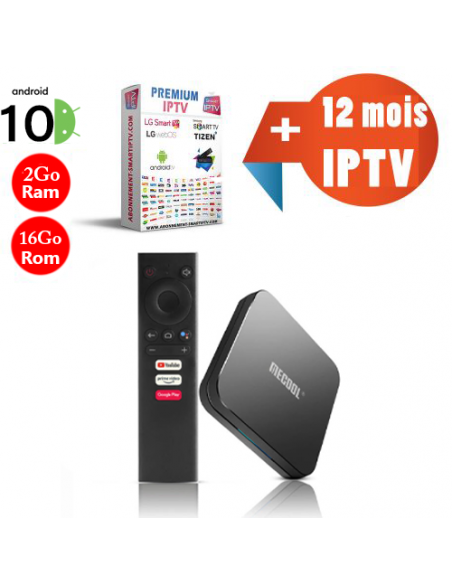 Mecool KM9 Pro Classique Android 10 16Go 2Go avec abonnement IPTV 12 Mois