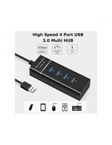 Hub USB Hub Adaptateur Conception à 4 Ports USB 3.0 à Haute Vitesse