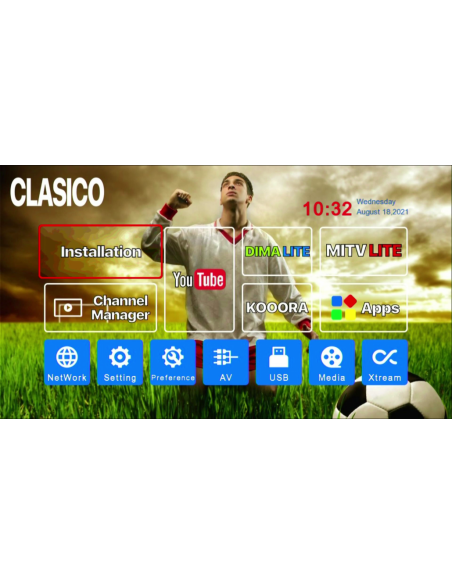 Echolink clasico recepteur numérique Avec abonnement IPTV 12 mois & Clé  Wifi - Rouge