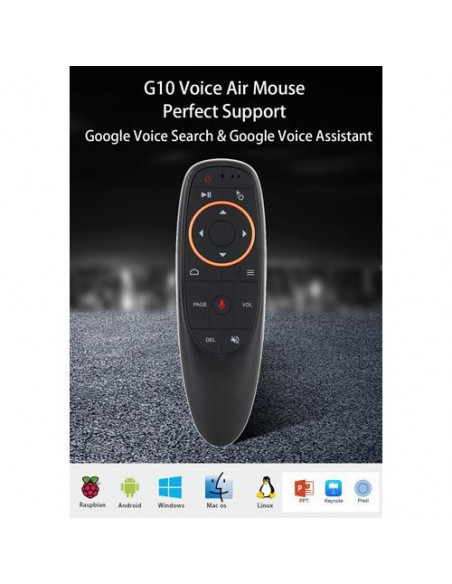 G10 Voice Remote Control 2.4G Wireless Air Mouse Microphone Gyroscope IR Learning for Android tv box PRO H96Max X96 mini