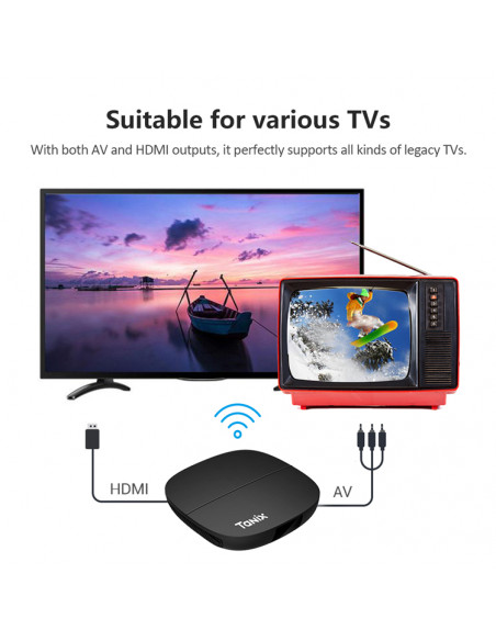 Tv boxTanix A3 Android 11.0 2GB 16GB Avec IPTV 12 Mois