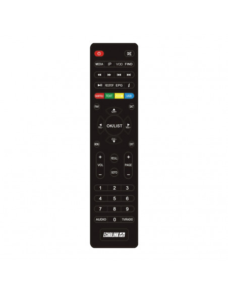 Echolink clasico recepteur numérique Avec abonnement IPTV 12 mois & Clé Wifi - Noir