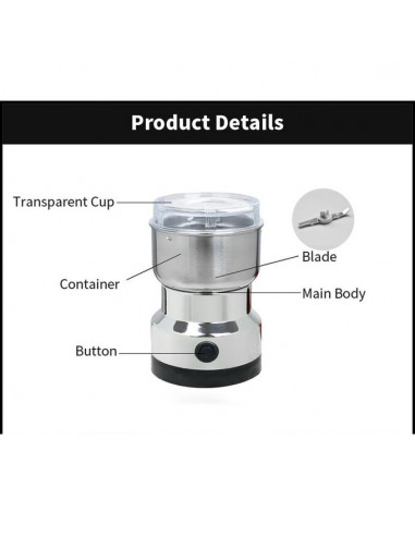 Moulin A Café & Épices Broyeur à Graines...