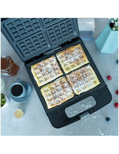 Appareil à Gaufres 4 Empreintes Antiadhésif 1400w